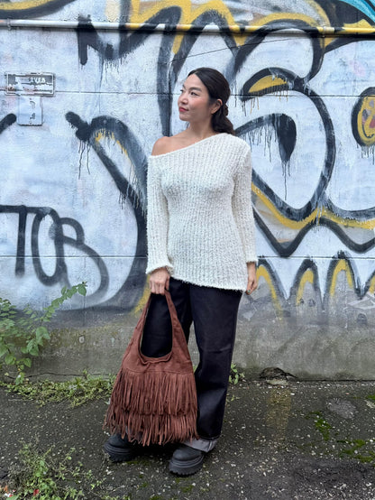 SYDNEY Suede fringe bag