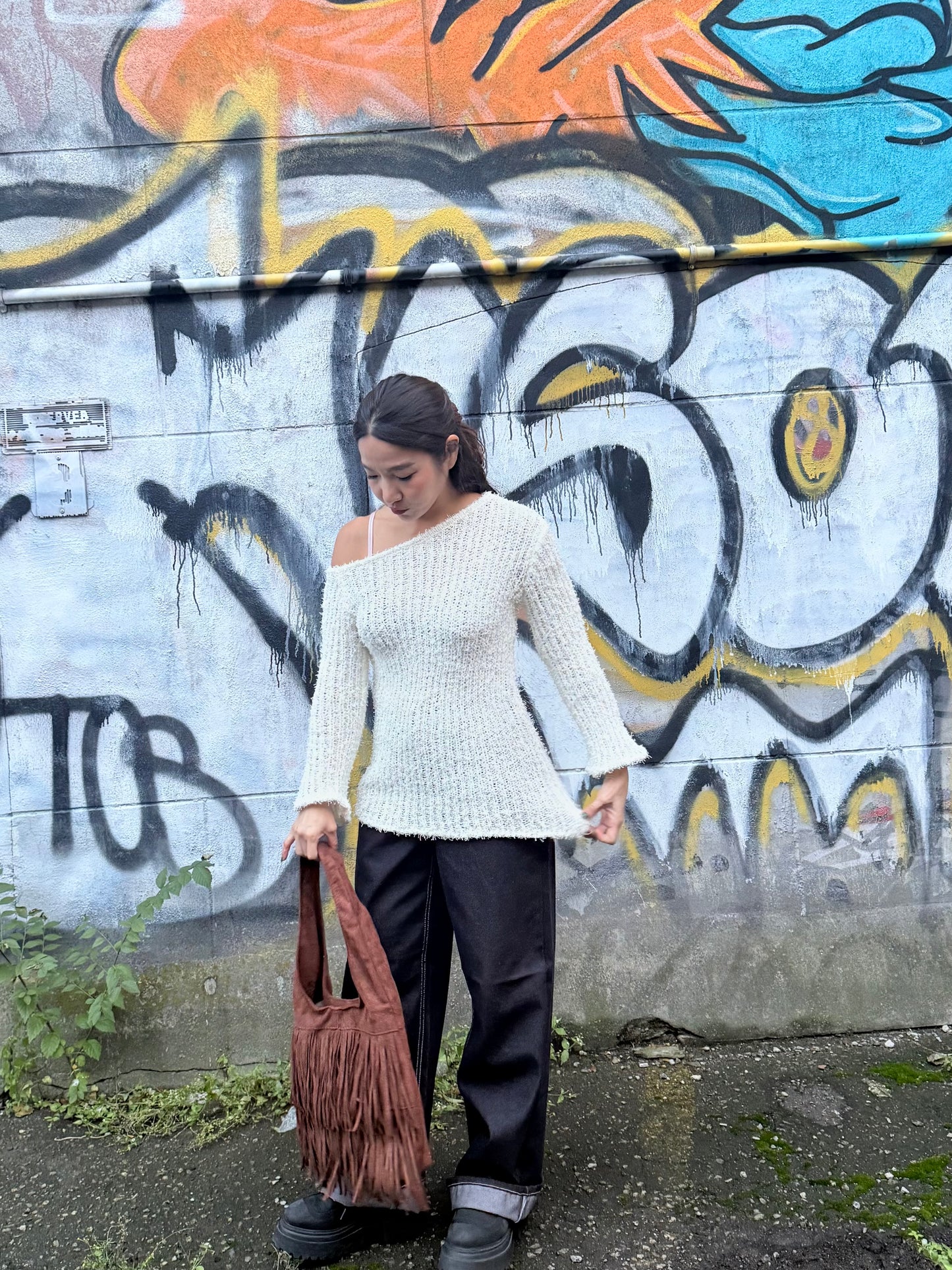 SYDNEY Suede fringe bag