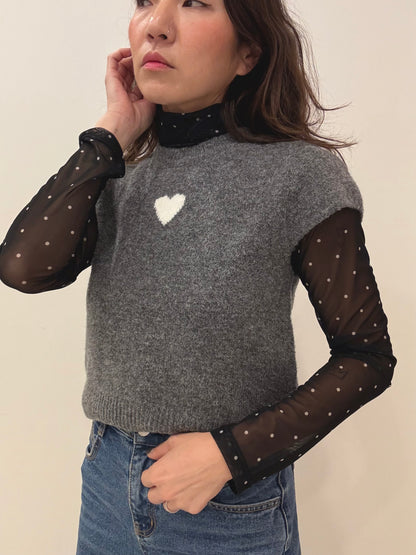 SARANG Heart knit top