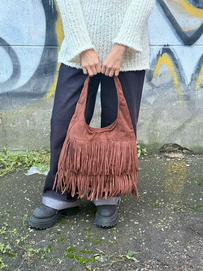 SYDNEY Suede fringe bag