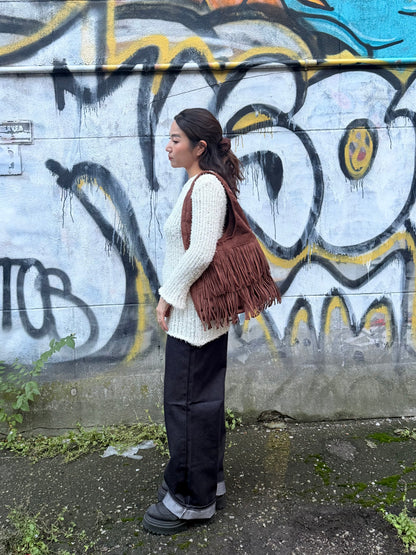 SYDNEY Suede fringe bag