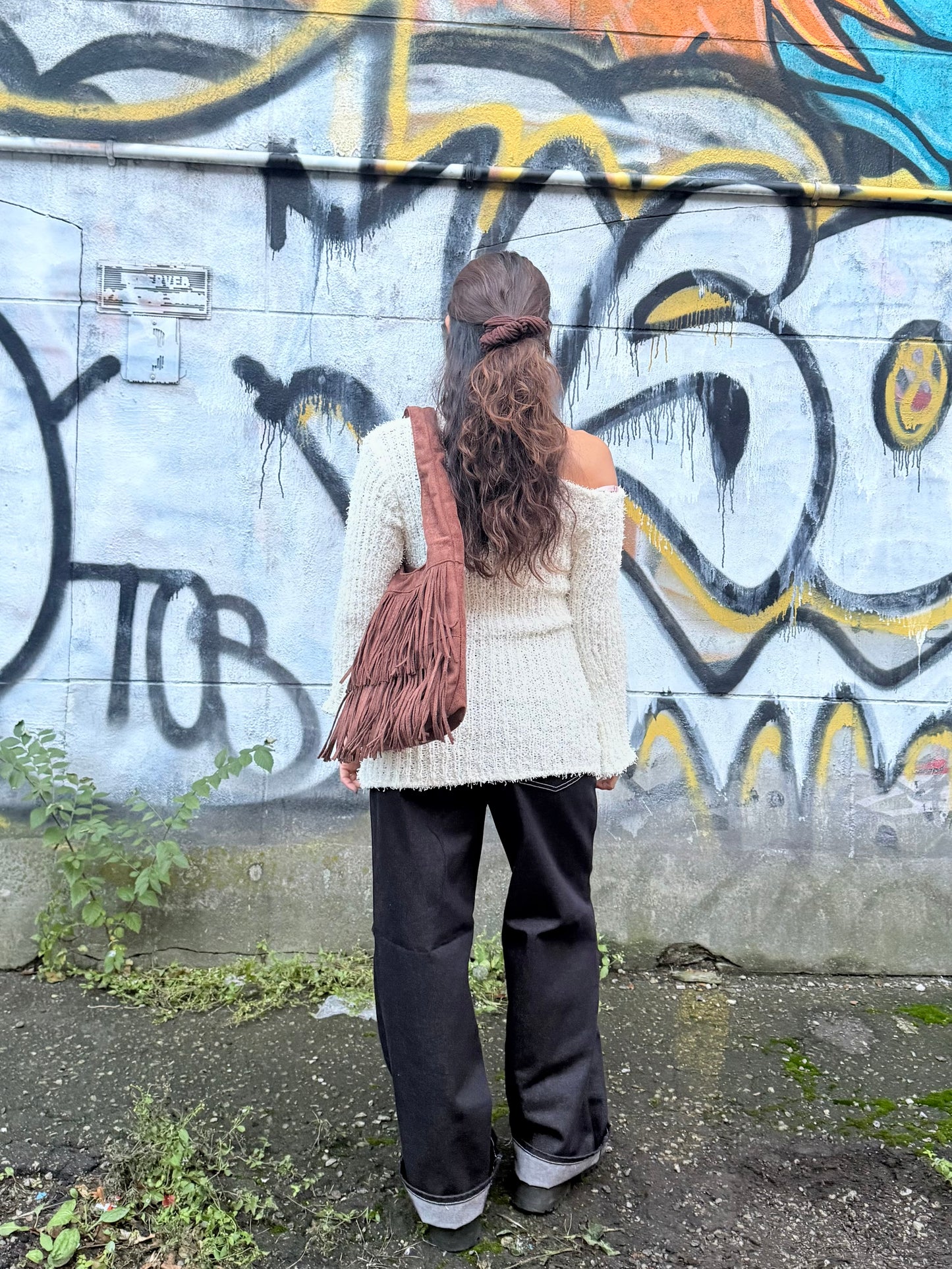 SYDNEY Suede fringe bag