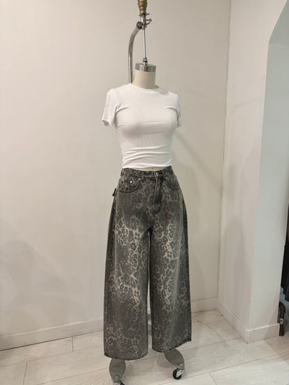 TOCUT Cheetah printed jeans