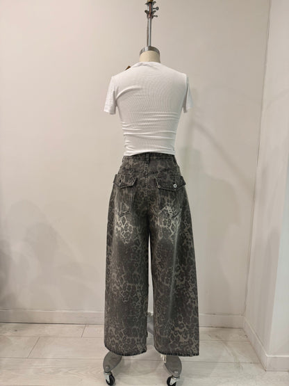 TOCUT Cheetah printed jeans