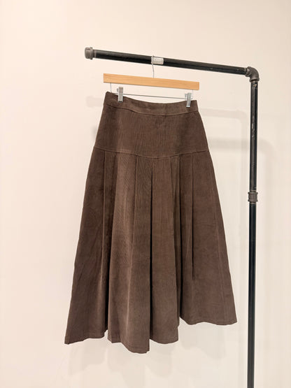 LUCKY Corduroy pleated maxi skirt