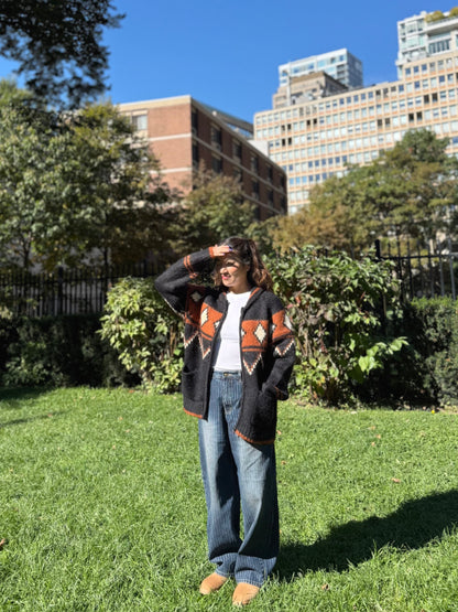 GOLDEN Heavy zip-up sweater