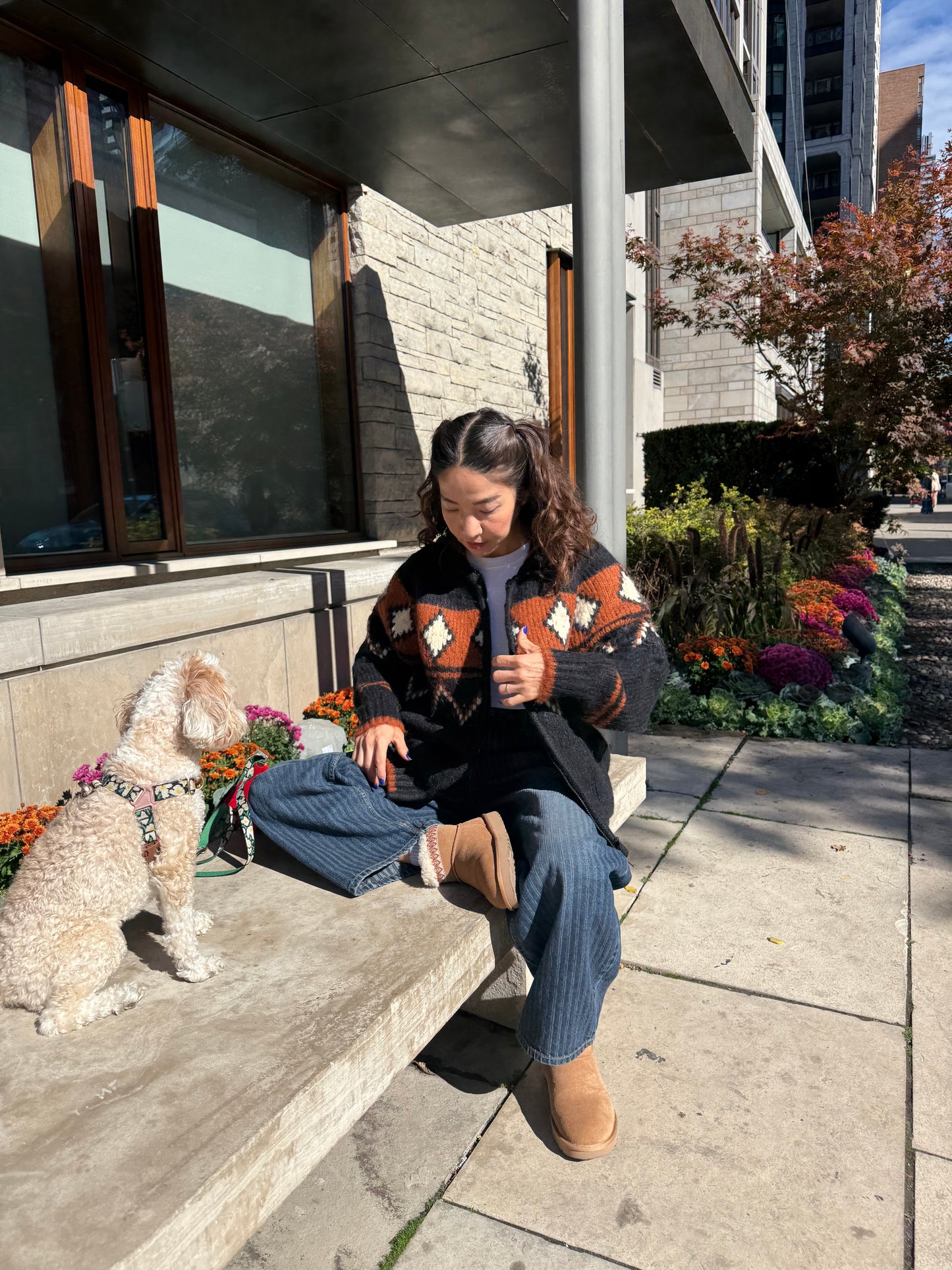 GOLDEN Heavy zip-up sweater
