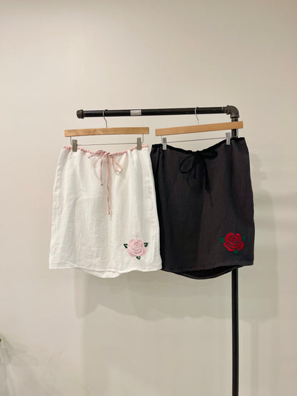 ROSIE Embroidered midi skirt