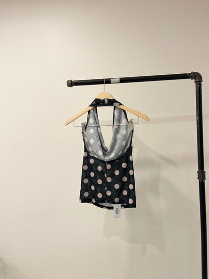 HOLLY Polkadot cowl halter top