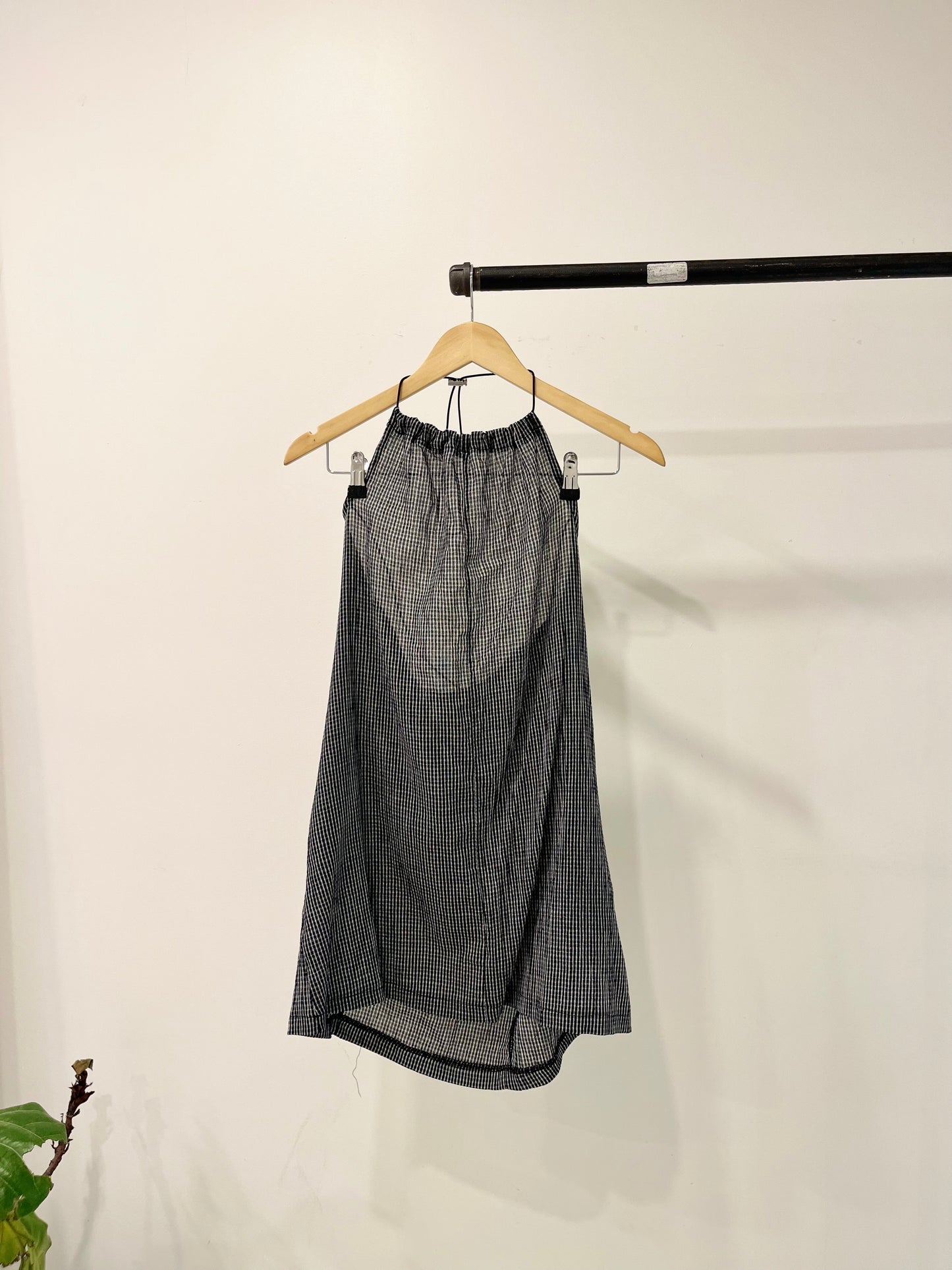 POPPY Gingham halter mini dress
