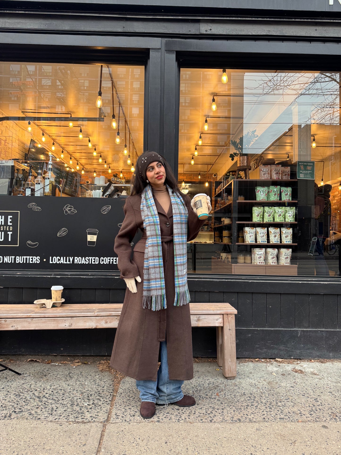 PART Plaid wool scarf