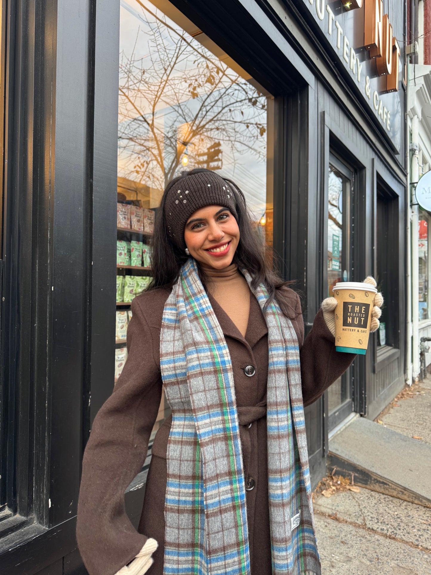 PART Plaid wool scarf