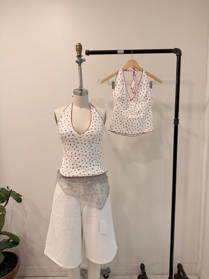 BEA Rose-print halter cami