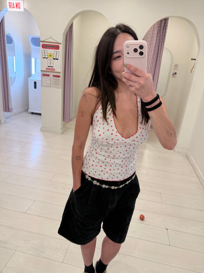 BEA Rose-print halter cami