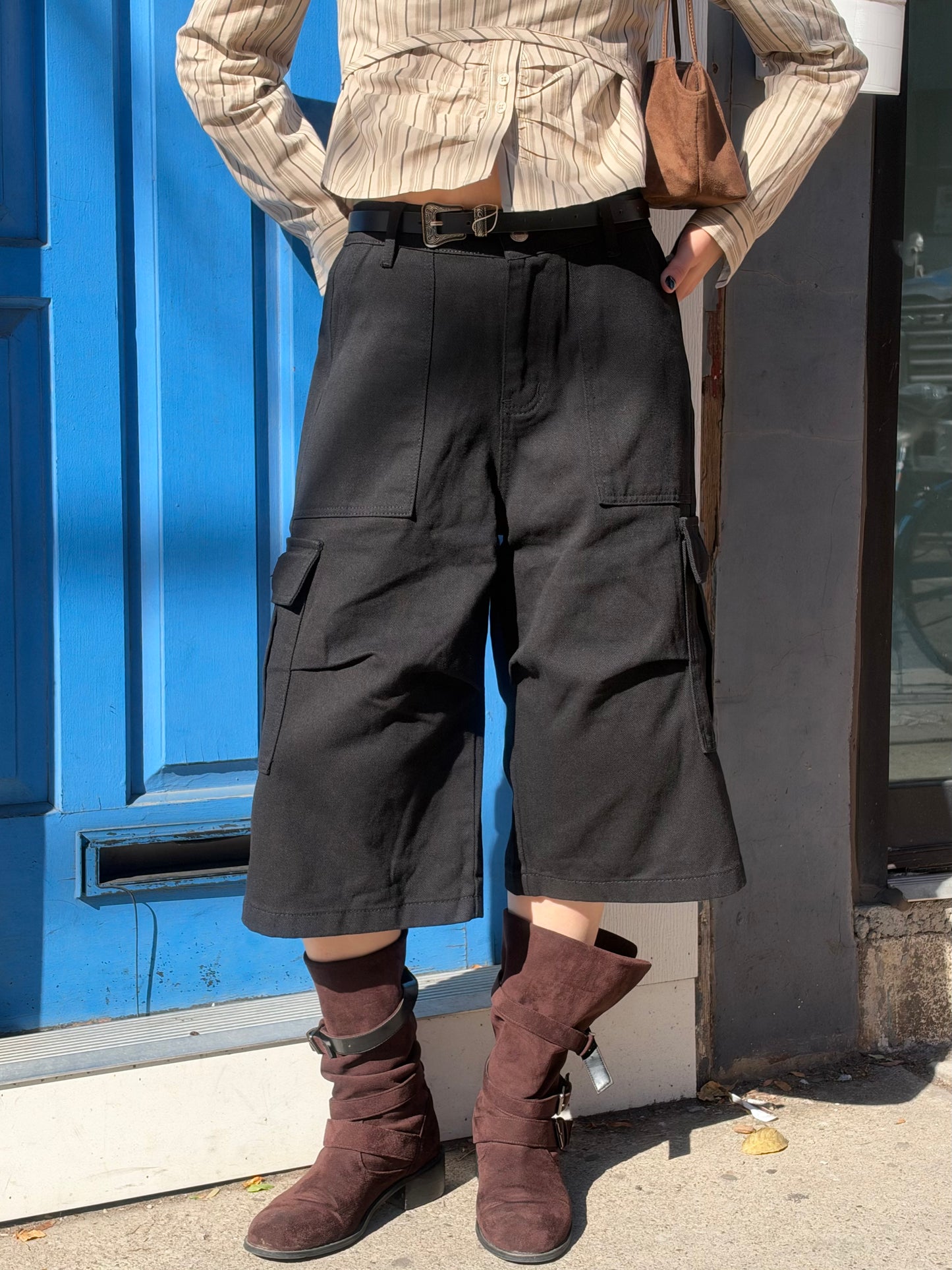OAK Wide-leg cargo shorts