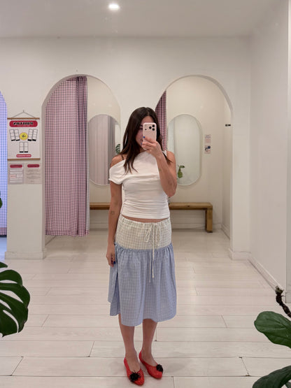 TABBY Windowpane skirt