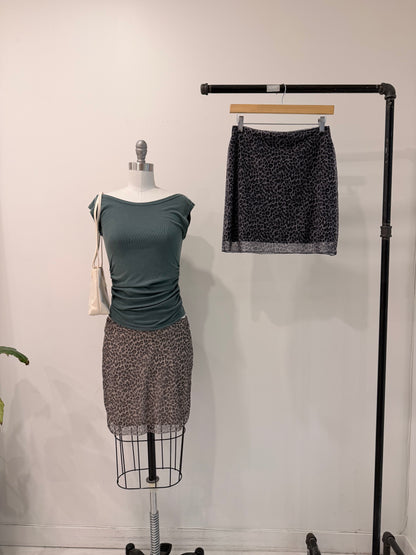 MAISIE Leopard skirt