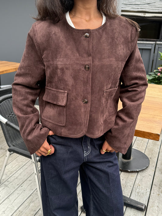 LADY Faux suede jacket