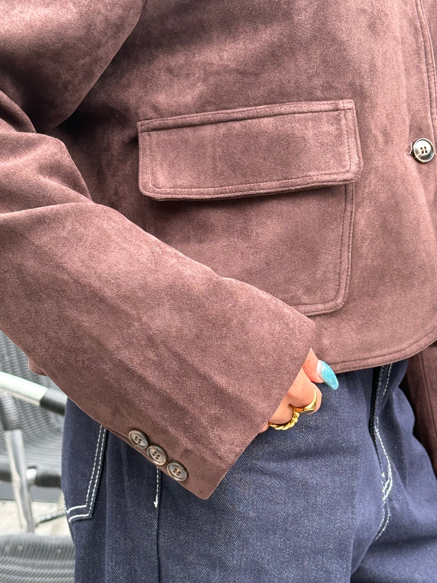 LADY Faux suede jacket