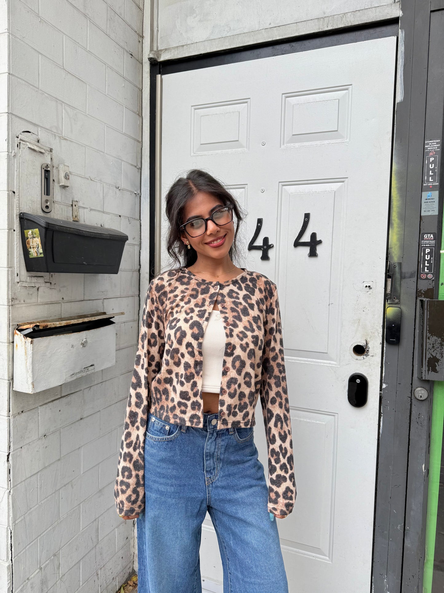 MACHI Leopard print cardigan