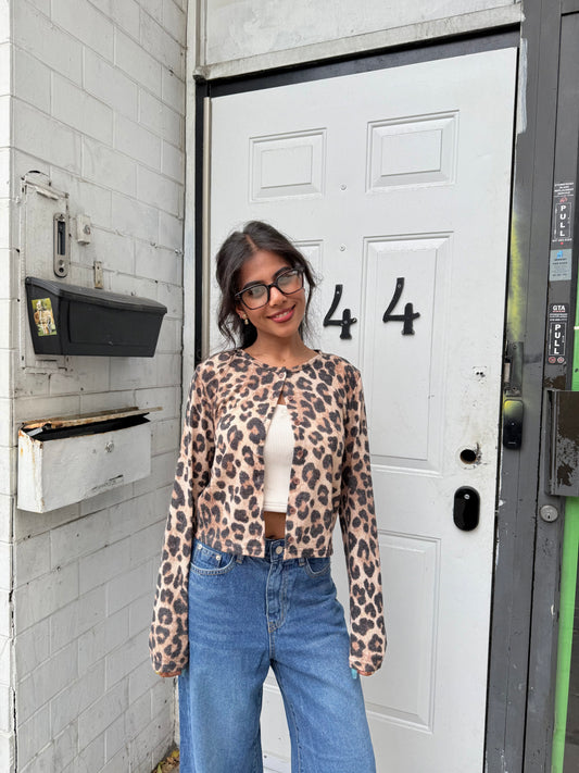 MACHI Leopard print cardigan