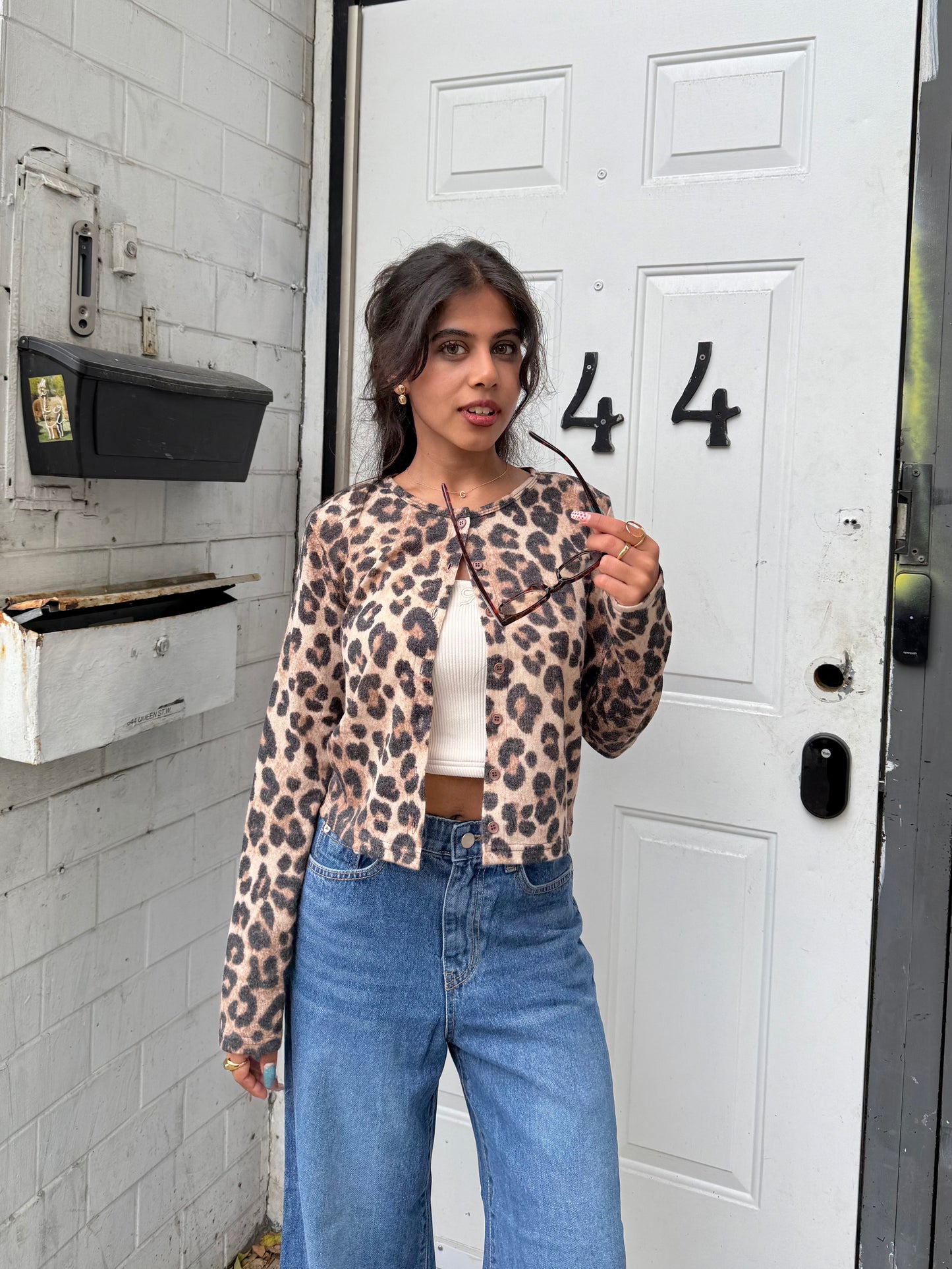 MACHI Leopard print cardigan