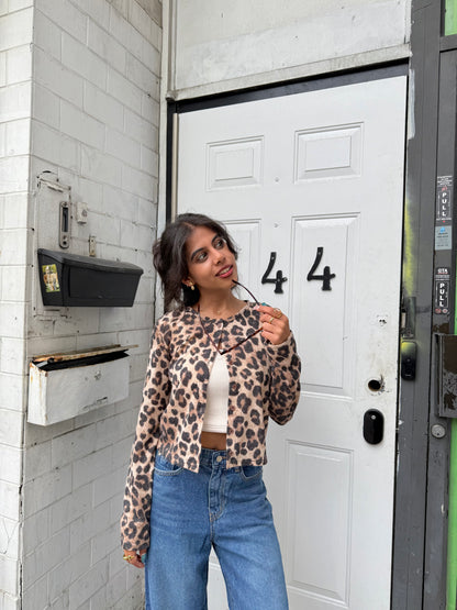 MACHI Leopard print cardigan