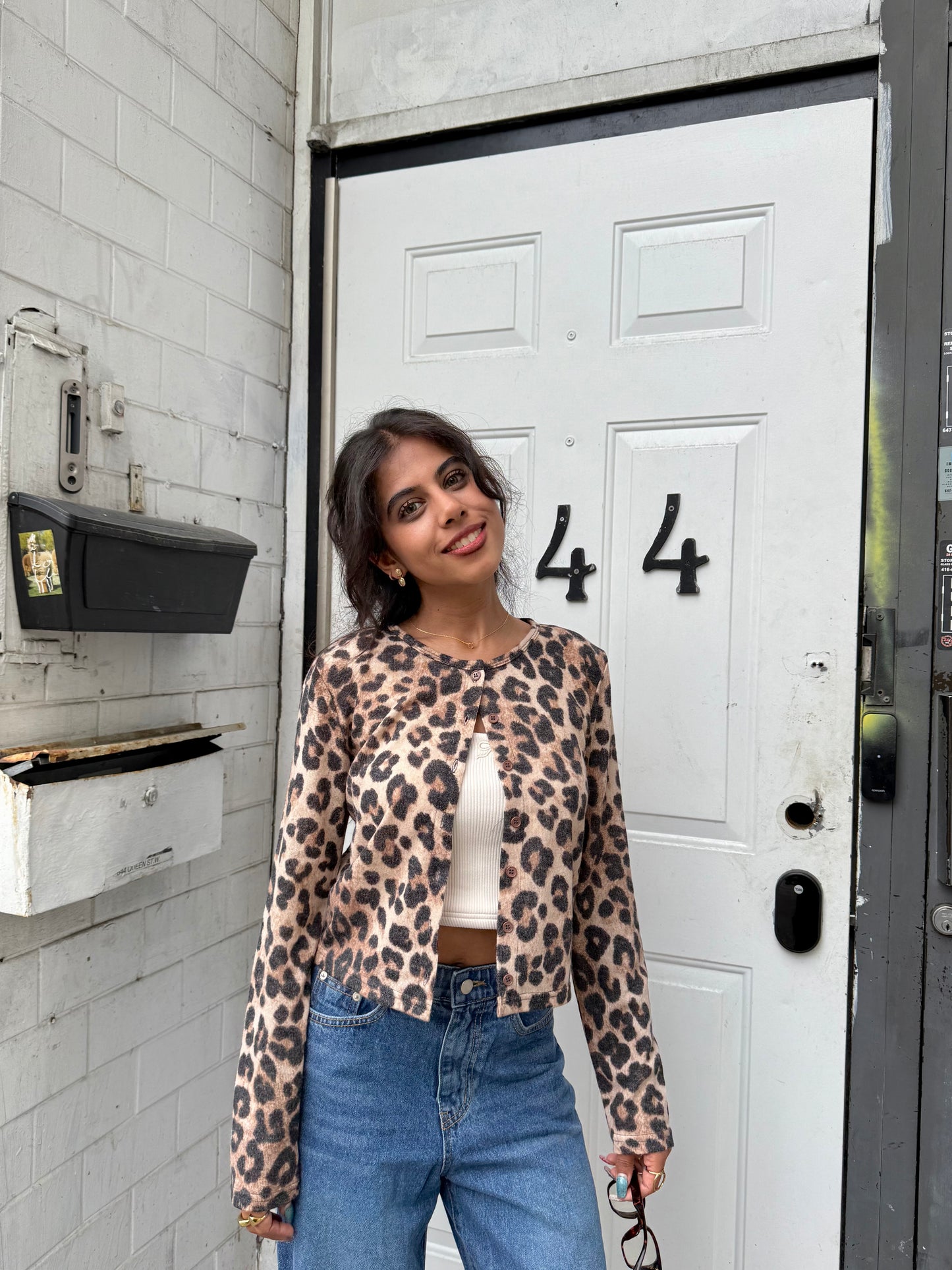 MACHI Leopard print cardigan