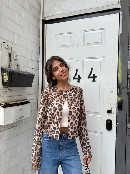 MACHI Leopard print cardigan