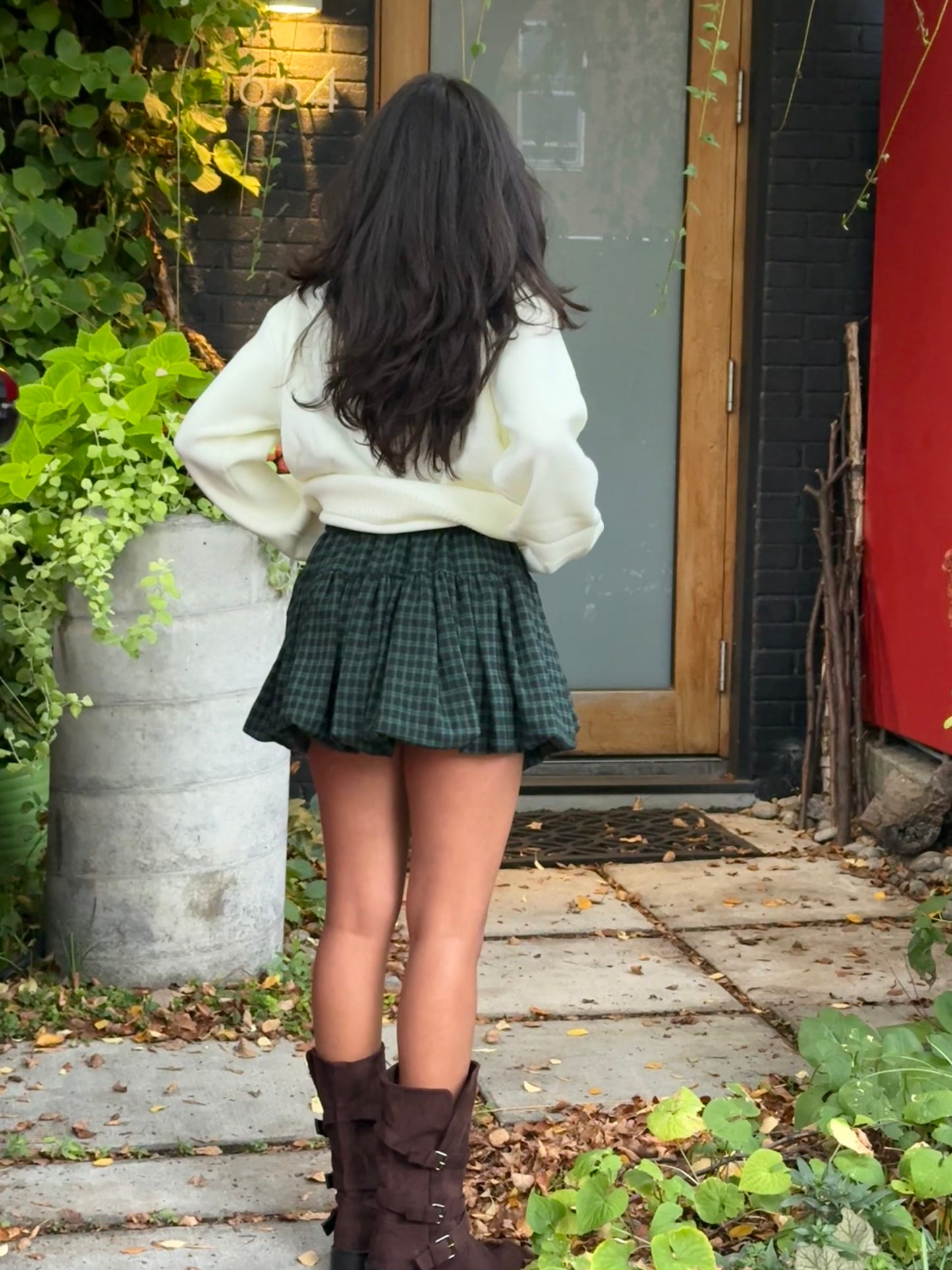 EASY Plaid mini skirt