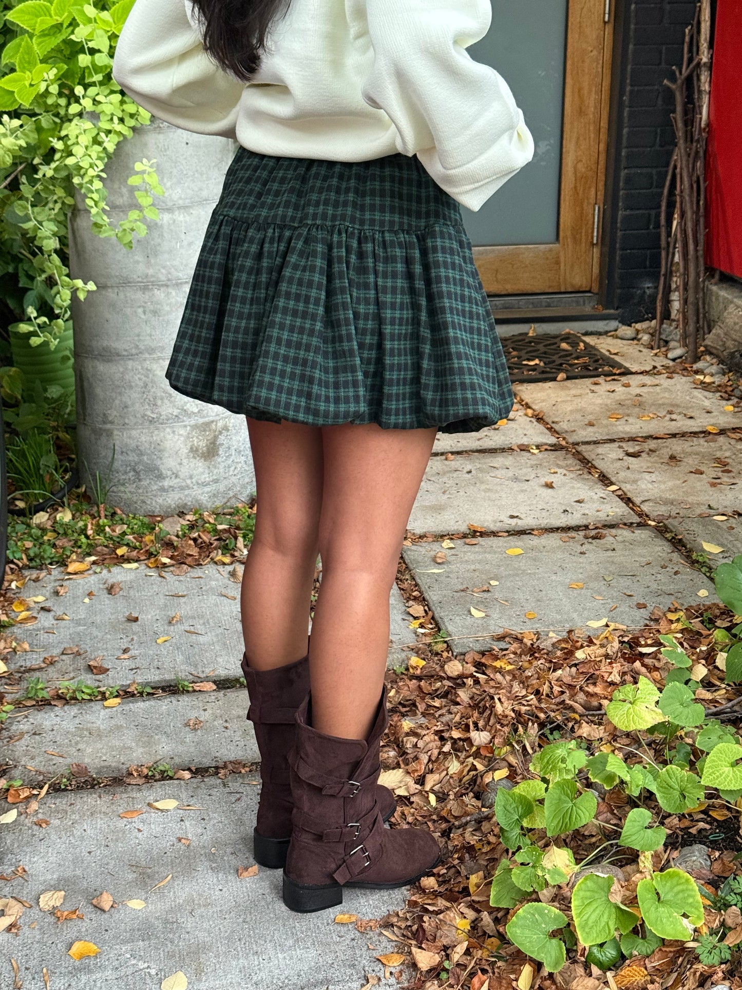 EASY Plaid mini skirt