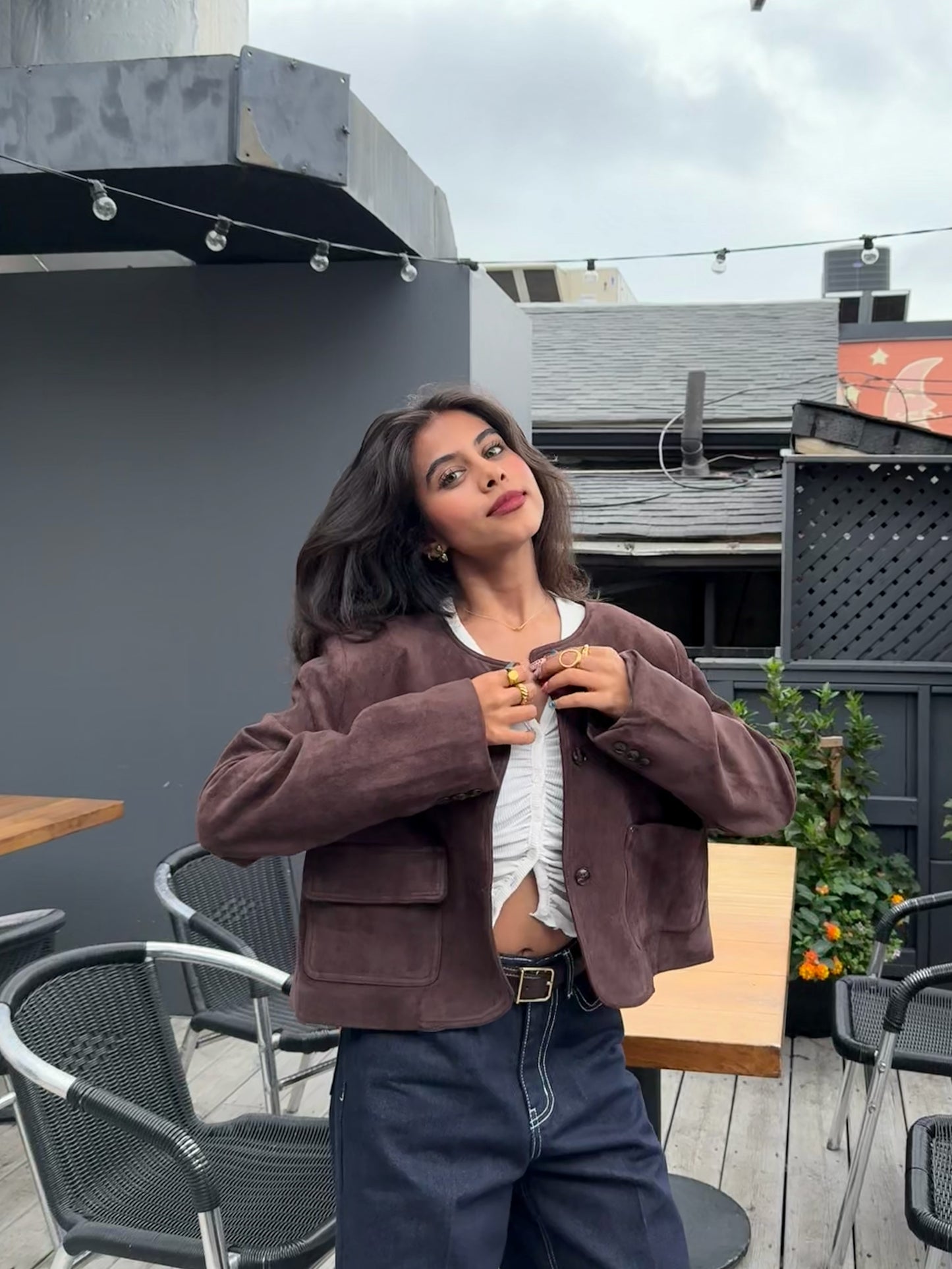 LADY Faux suede jacket