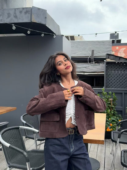 LADY Faux suede jacket