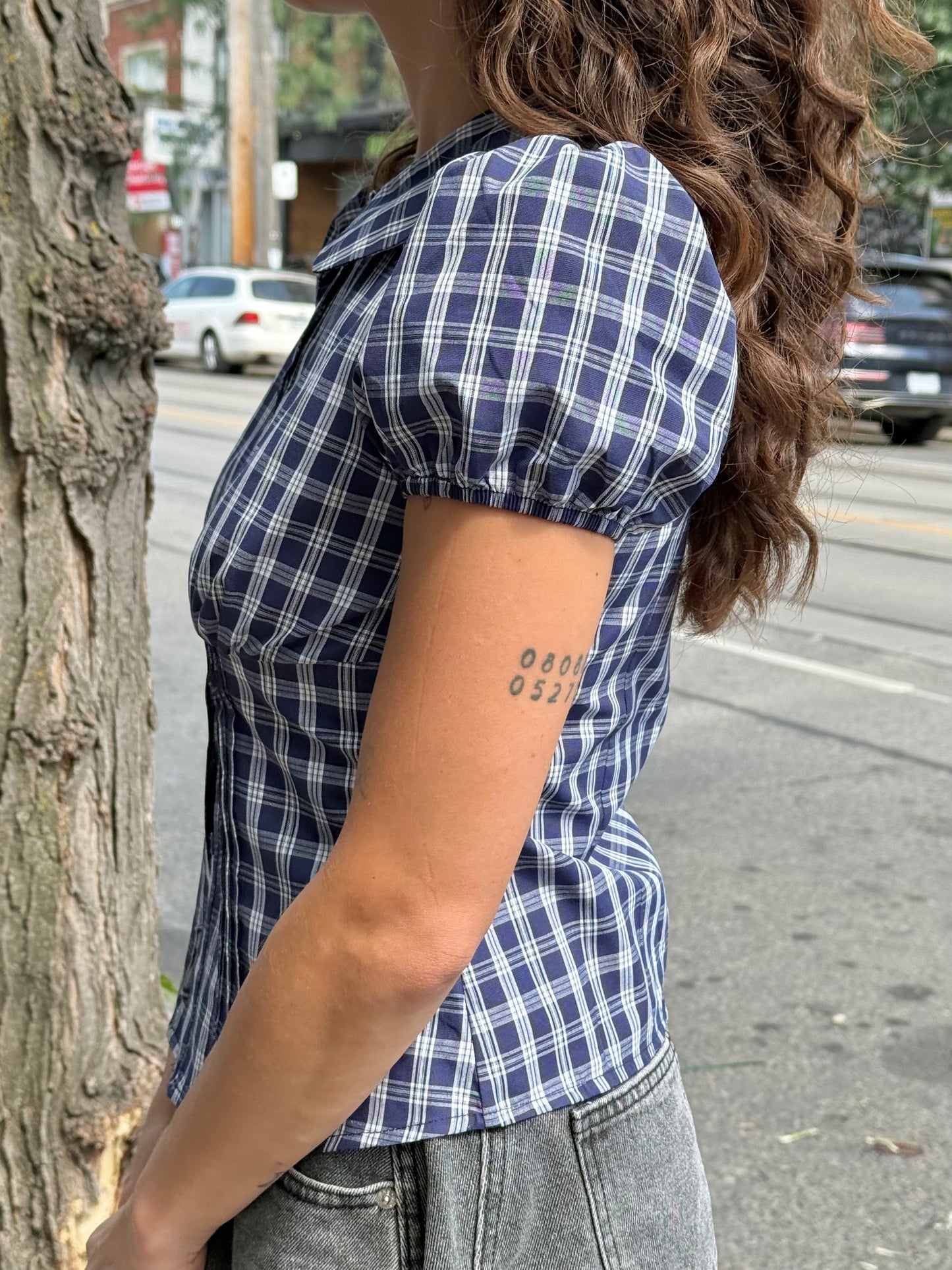 CALLIE Pintuck shirt