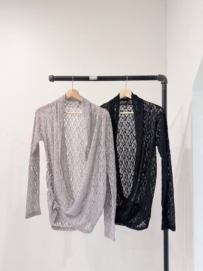 RHEA Lace wrap top
