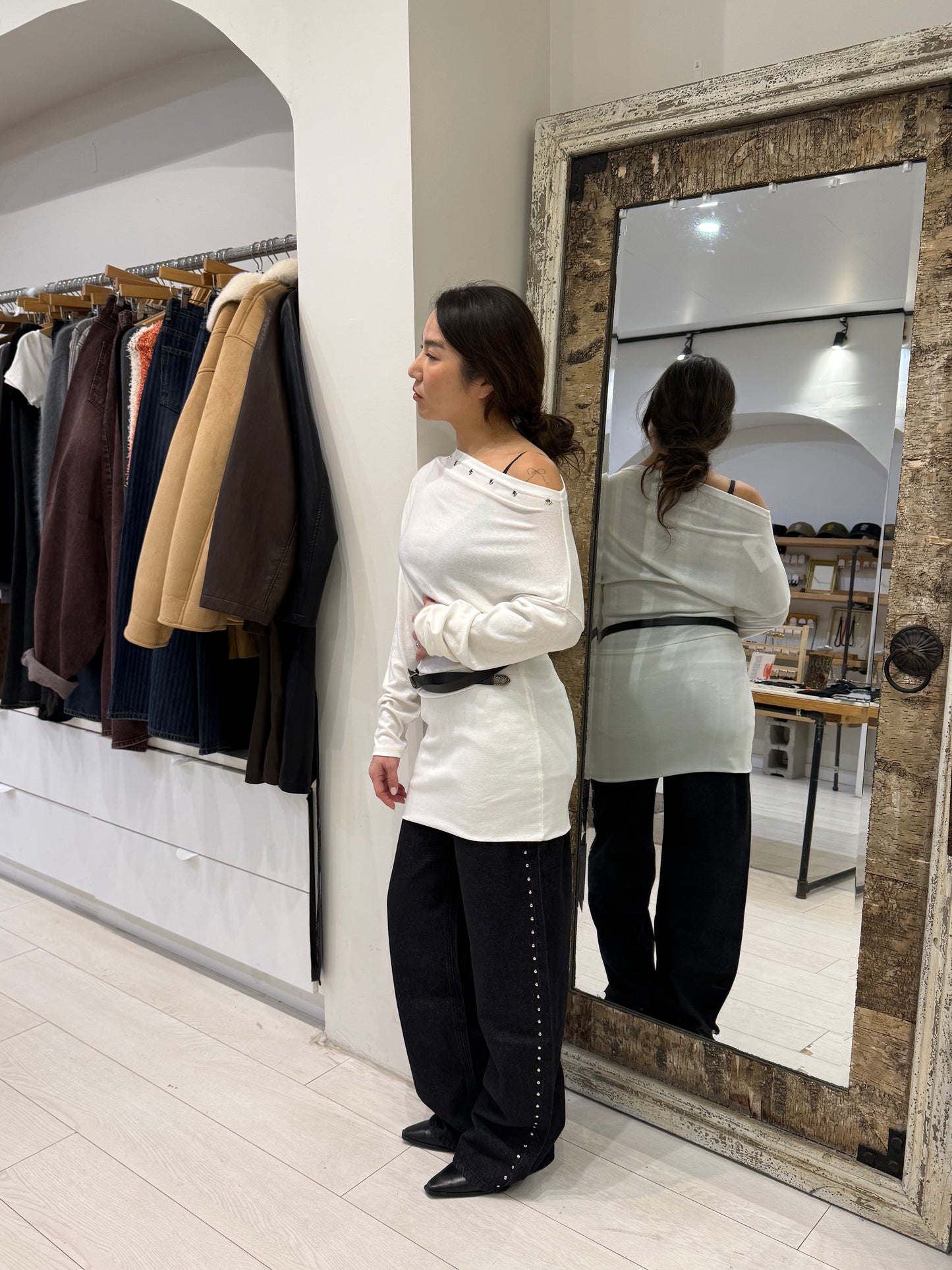 BOUT One shoulder grommet dress