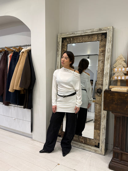 BOUT One shoulder grommet dress