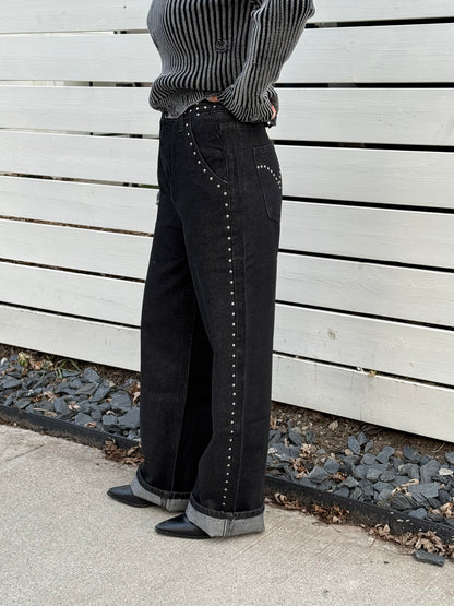 BALU Studded high waisted jeans