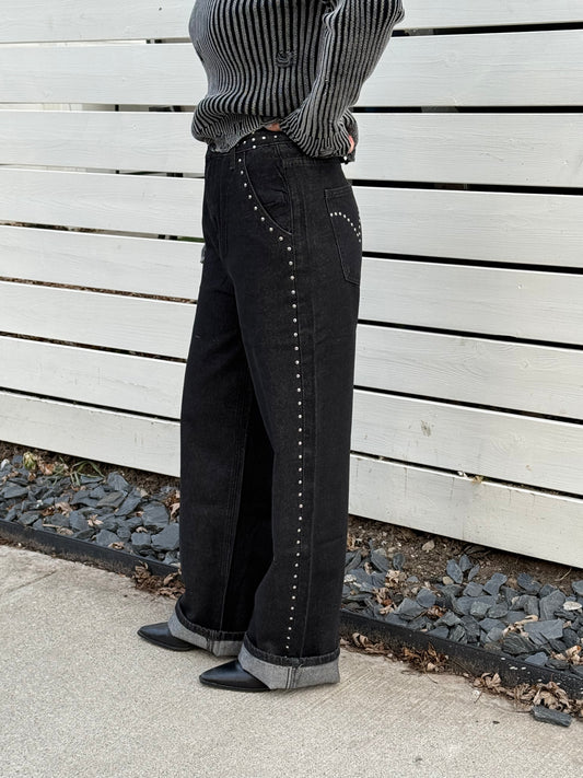 BALU Studded high waisted jeans