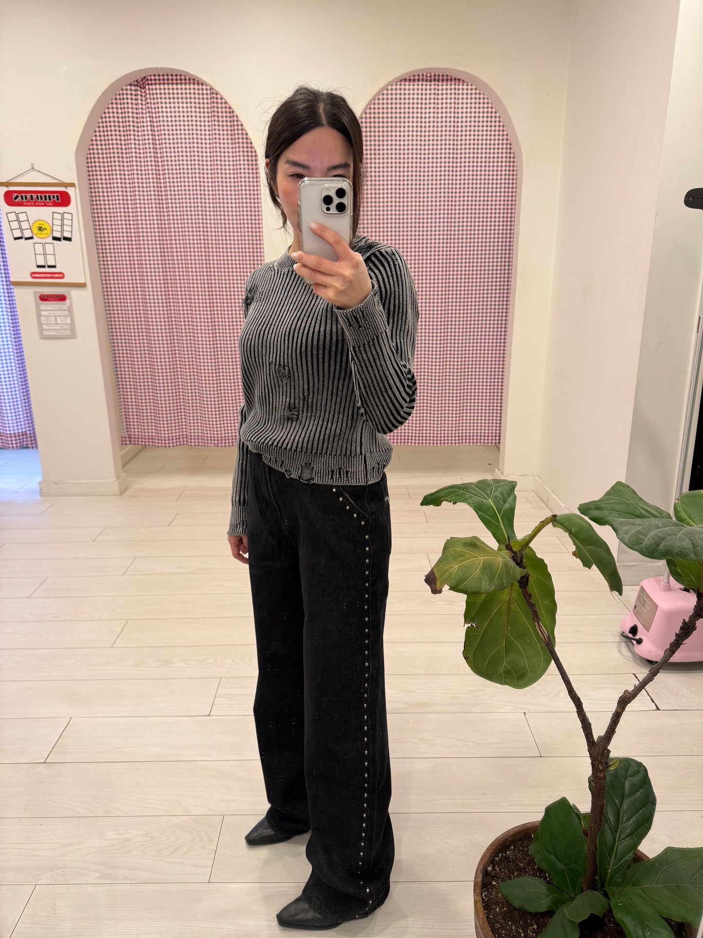 BALU Studded high waisted jeans