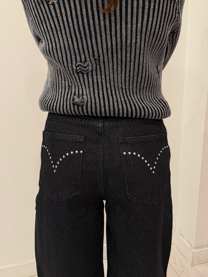 BALU Studded high waisted jeans
