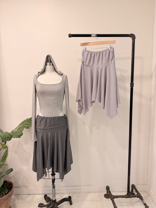 LINE Ruched midi skirt