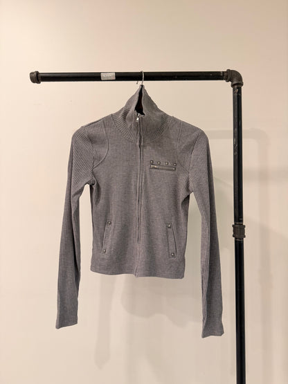 RIENS Studded zip-up top