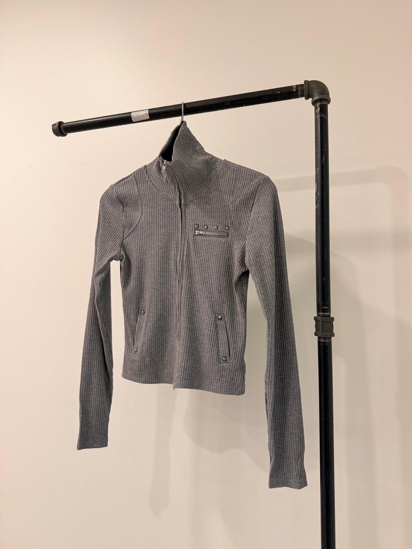 RIENS Studded zip-up top