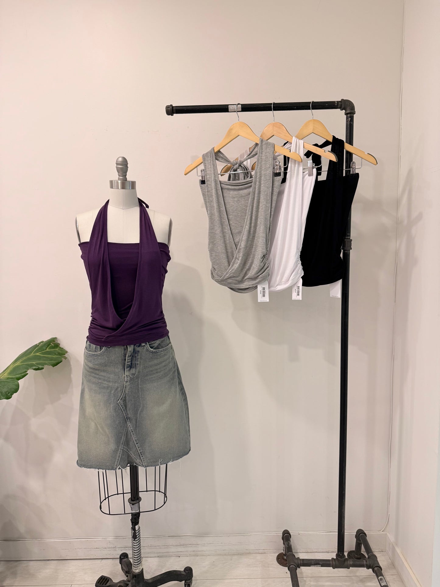SHOLA Multi-way halter top