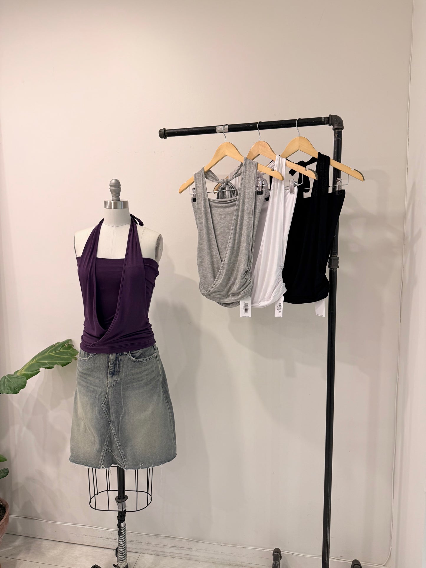 SHOLA Multi-way halter top