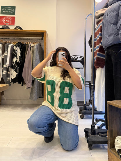 PLEX 88 oversized crochet top