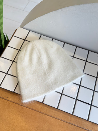 TIDE Beaded angora beanie