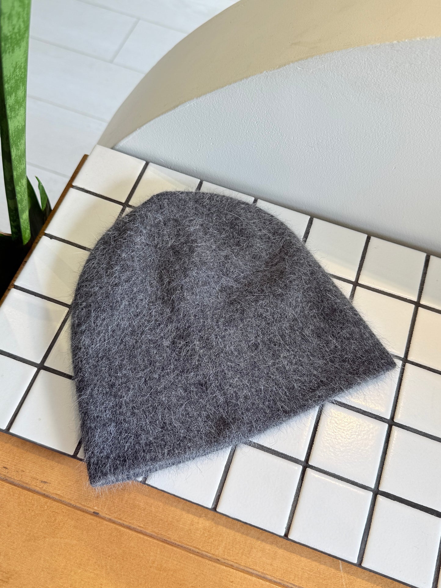 TIDE Beaded angora beanie
