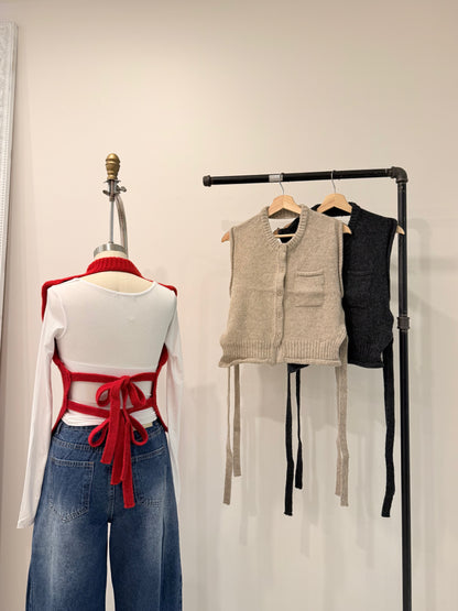 GEM Backless knit top